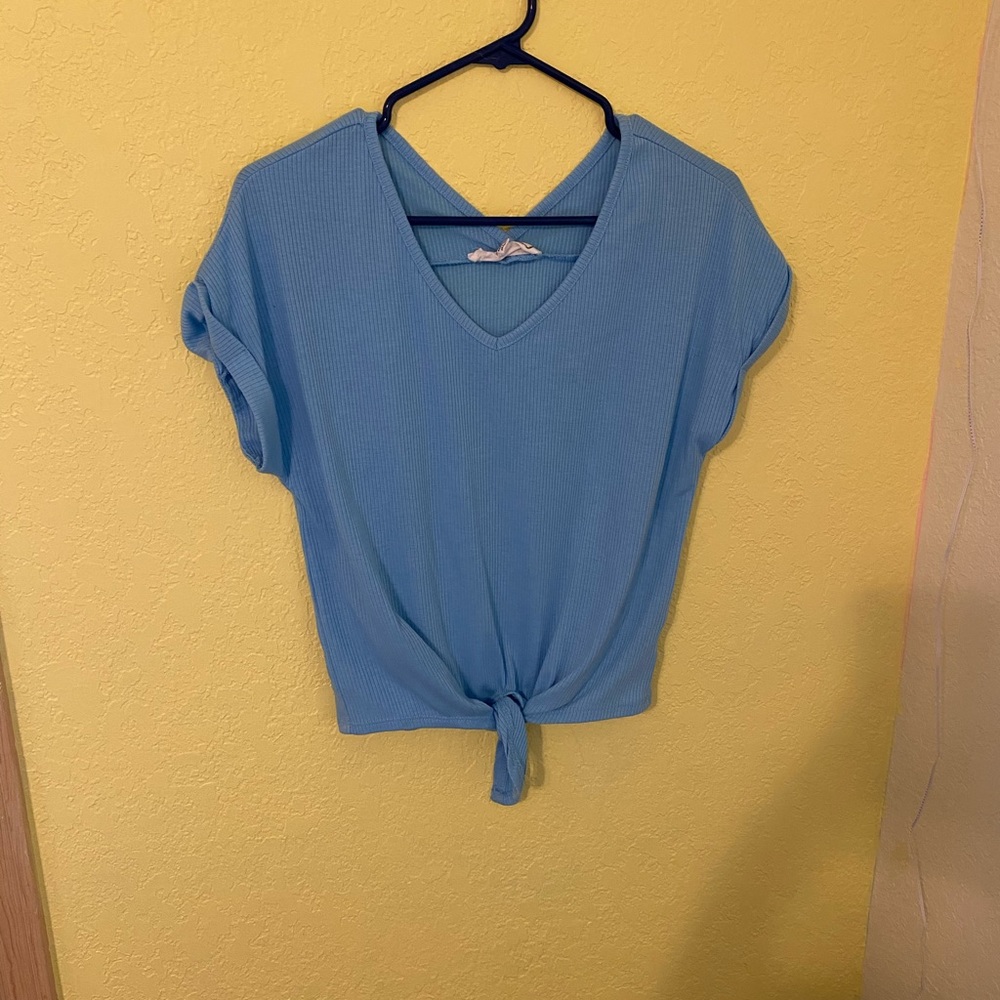 blue tie top